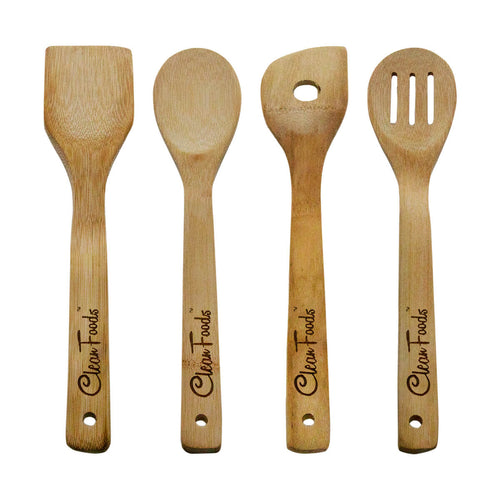 Bamboo spatula set 4-piece